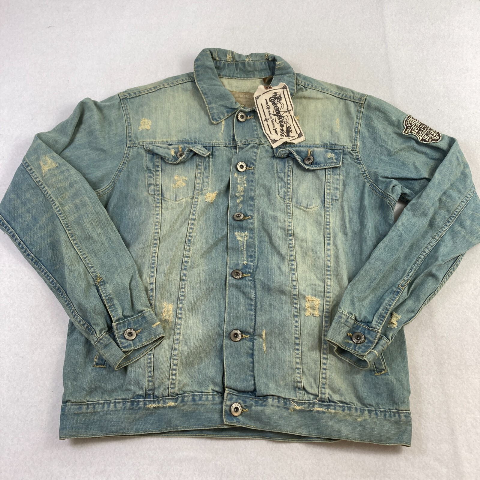 00s 00s archive glad news fur denim jacket archive japanese label 