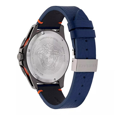 Pre-owned Versace Blue Mens Analogue Watch Sport Tech Ve2w00222