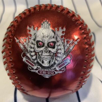 Universal Studios Terminator T-2 3D BAD TO THE CHROME Souvenir Baseball Ball