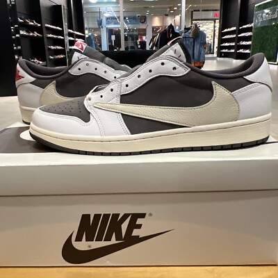 Size 13 - Nike Air Jordan 1 Low x Travis Scott Reverse Mocha Rare Authentic