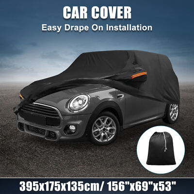 Waterproof 210D-PU Oxford Car Cover for Mini Cooper 2 Door 2002-2021 Black