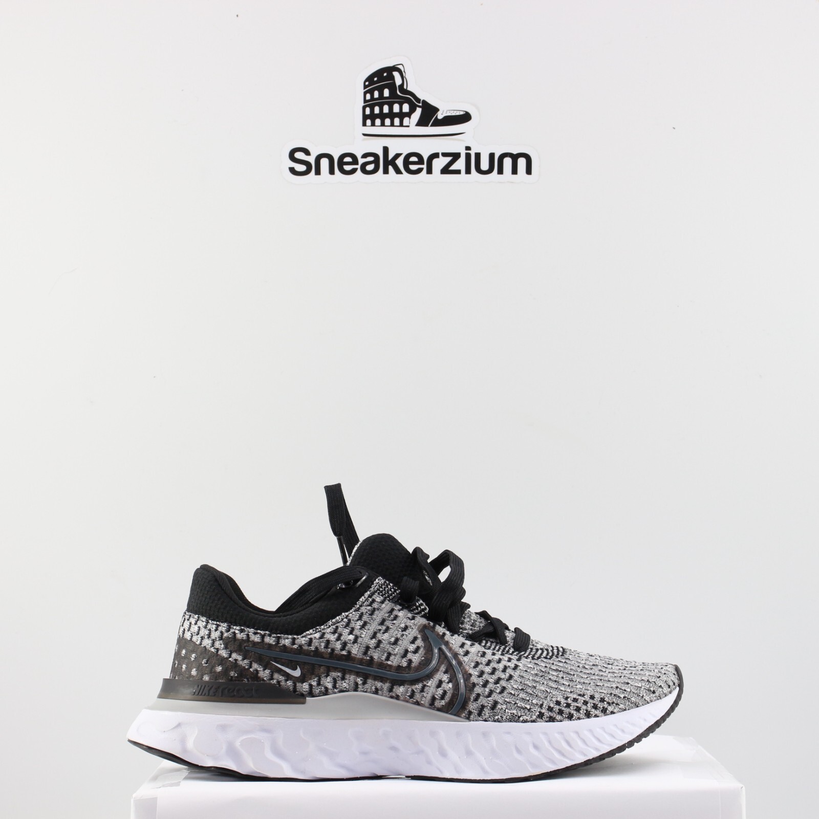

Мужские новые кроссовки Nike React Infinity Run Flyknit 3 Black White Oreo DH5392-006, Черный, Nike Infinity Run Flyknit 3