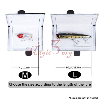 3pcs Fishing Lure Wraps Bait Protector Cover Fishing Storage Bag Built-in Pad