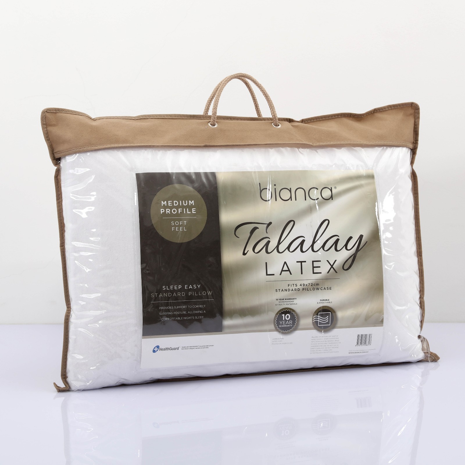 Bianca Sleep Easy Medium Profile Soft Feel Talalay Latex Pillow