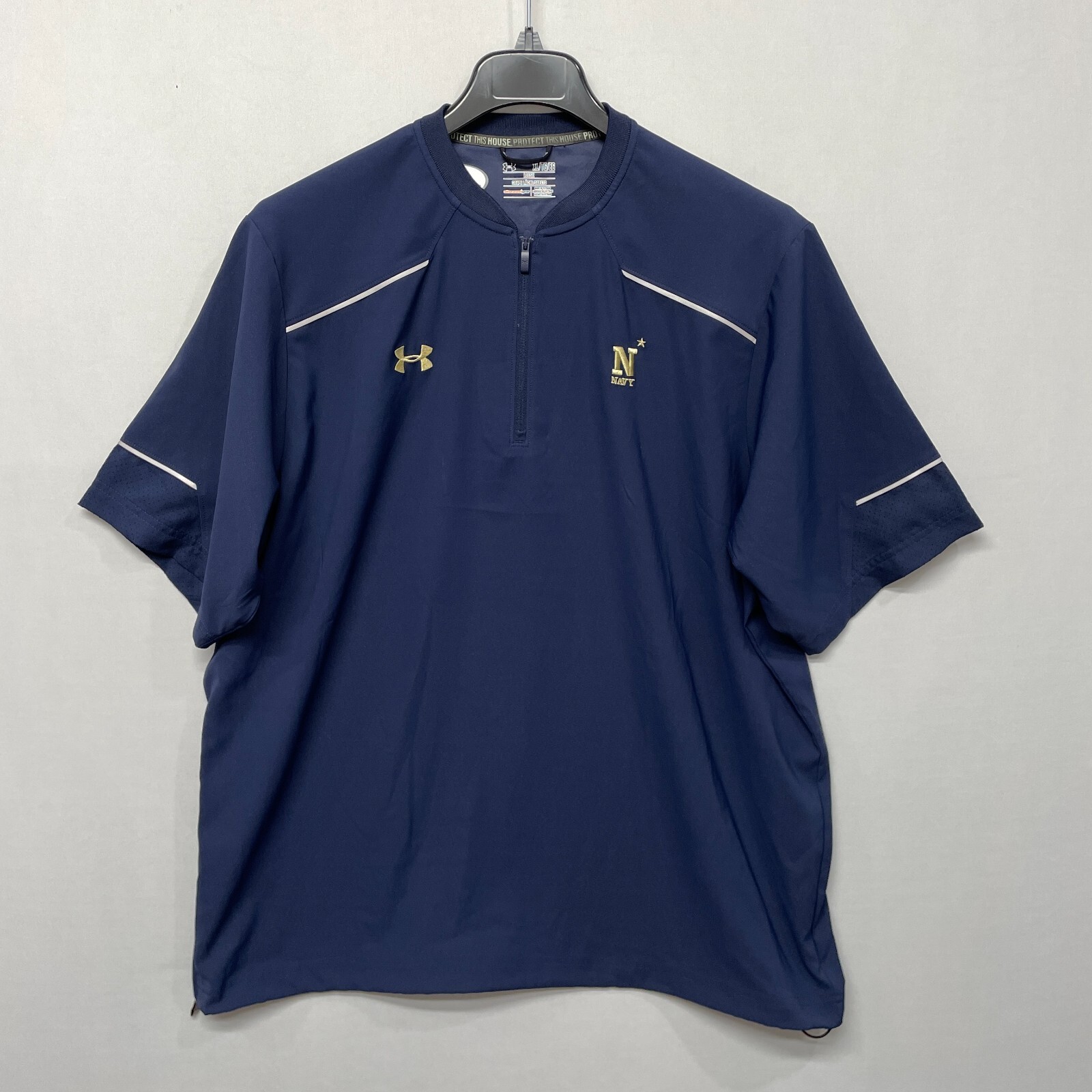 Under Armour ネイビー ジャケット L Under Armour Men's UA Stretch Woven Hooded Active Track Full