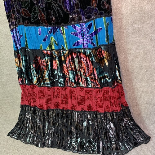 新作通販サイト チコのスカート2 30wの絹ボヘミアン多色パッチワークは カラフルなビロードを押しつぶしました 値下げ Viladicasa Com Br