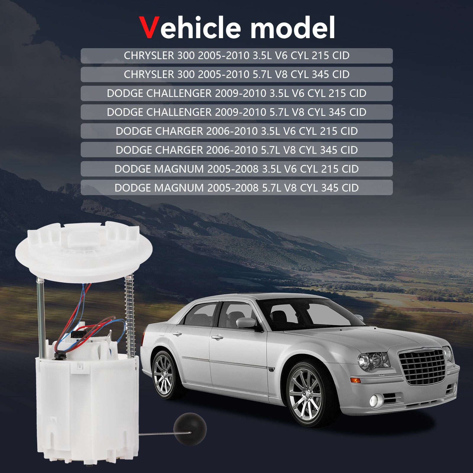 クライスラー300C '05~'10 2.7L 3.5L 5.7L 6.1L ラジエーター ②