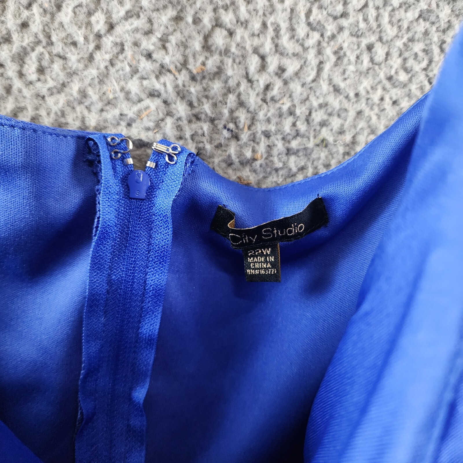 City Studio Trendy Plus Size Cold-Shoulder Satin Bodycon Dress 22W Bright Royal~ - Picture 9 of 13