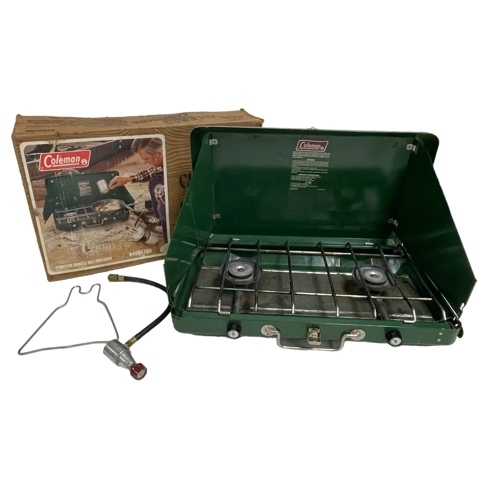 Coleman Vintage 2 Burner Propane Green Camp Stove