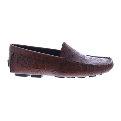 

Мужские коричневые лоферы и мокасины без шнуровки Robert Graham Crossbones 11.5, Коричневый, Robert Graham Crossbones