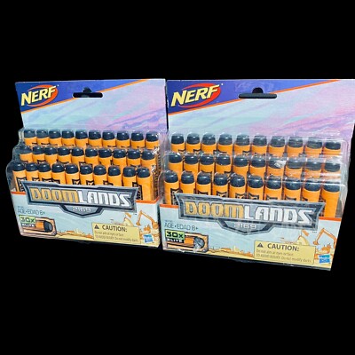 60 Elite Doomlands Darts 2 Boxes Nerf 2169 30ct B3190 Blaster Ammo Orange Refill