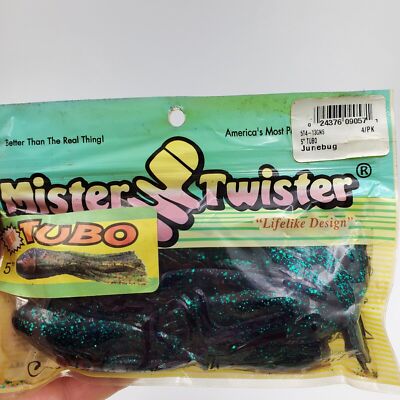 Mister Twister Discontinued Tubo Fat 5'' Red Gills Tube Topwater Or Tube Jig 4 Ct