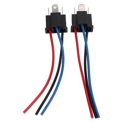 2Pcs H4 Male Socket Connection Line Cable Headlight Socket Headlight Connect GAW
