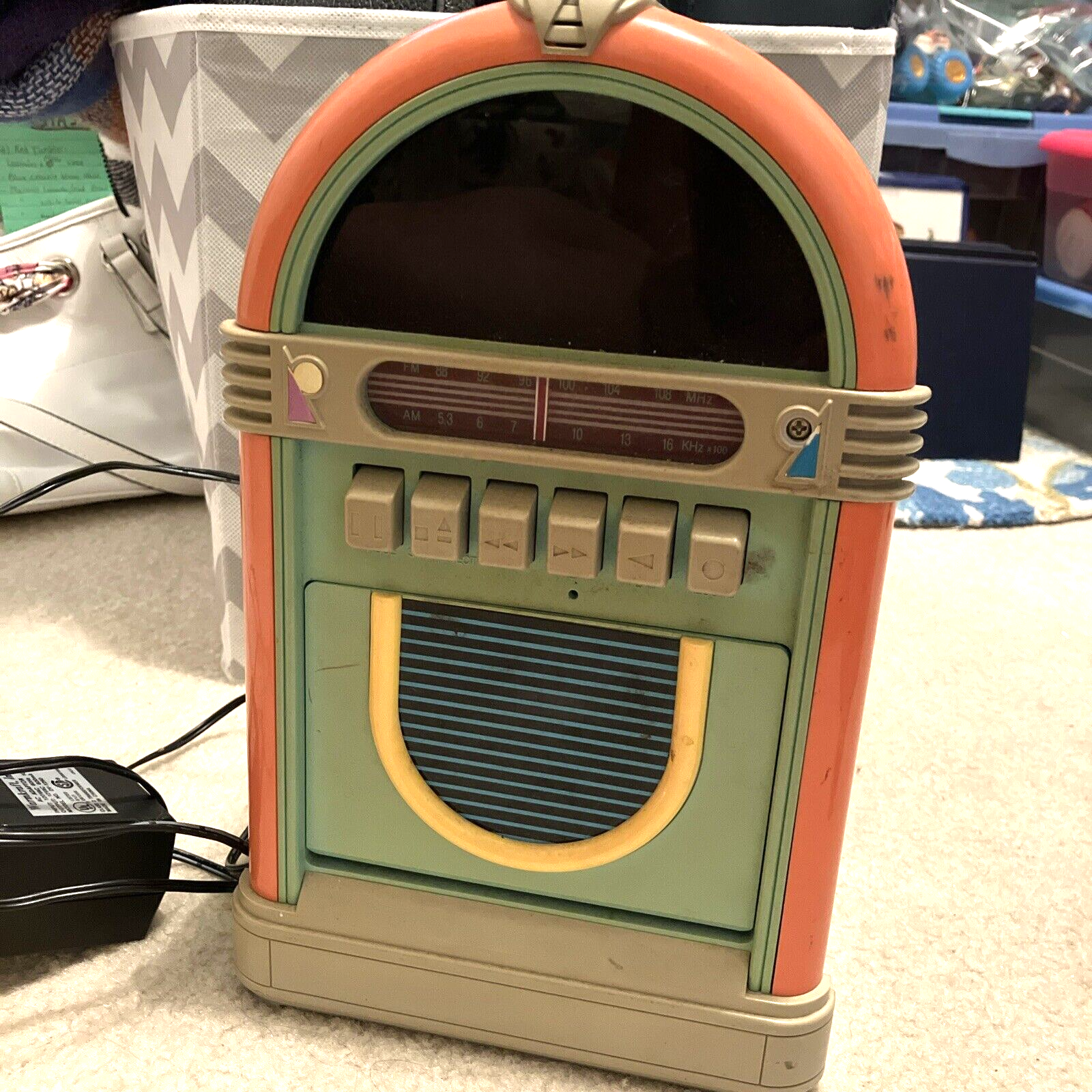 Vintage Popworks Boom Box Juke Box Stereo Music System Vintage Popworks Boom Box Juke Box Stereo Music System