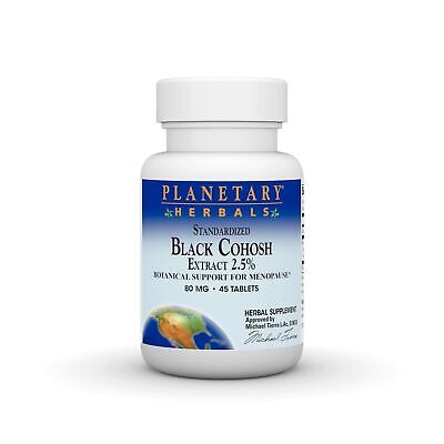 Стандартизированный экстракт черного Кохоша Planetary Herbals 2,5%, 45 таблеток
