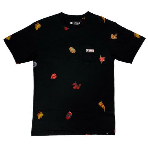 MARVEL DEADPOOL X DC SHOES ALL OVER POCKET T-SHIRT (XL)