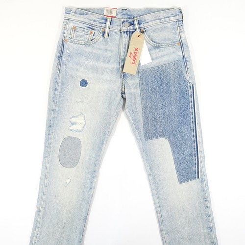 LEVIS 511 DISTRESSED FADED BLUE 32X34 SLIM DIRTY STAINED