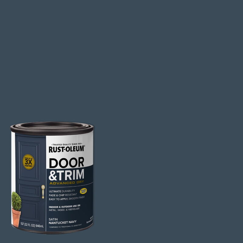 Nantucket Navy, Rust-Oleum Door and Trim Paint Satin, Quart