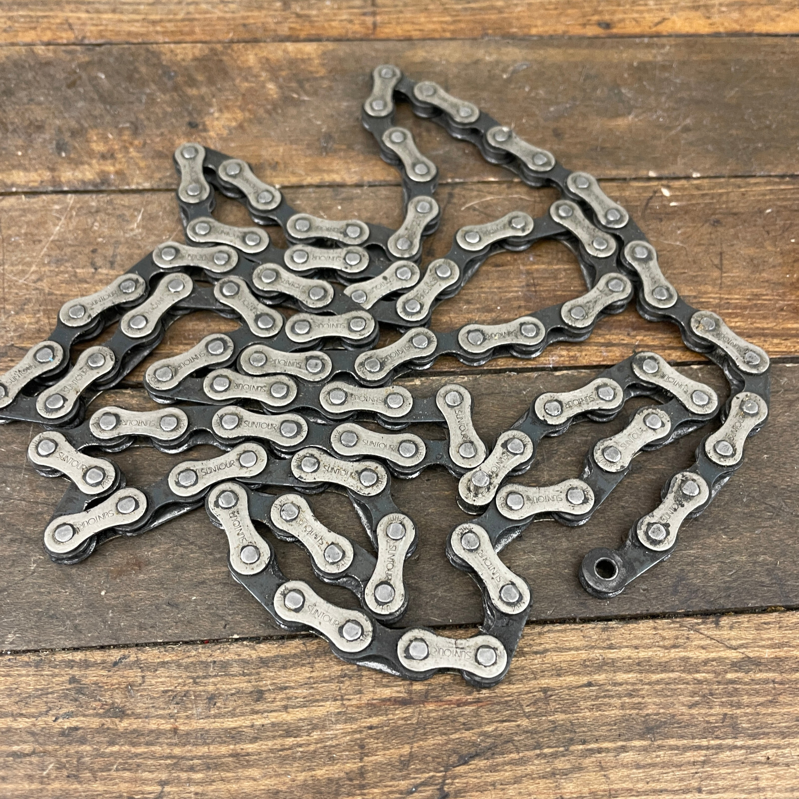 大人も着やすいシンプルファッション Vintage Suntour Chain 104 Links Silver Road Mountain Bike ゴルフバッグ・キャディバッグ