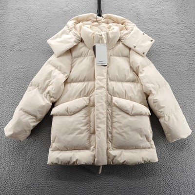 Halfdays Wheeler Parka Puffer Jacket Oatmilk Cream Recycled PrimaLoft Medium New