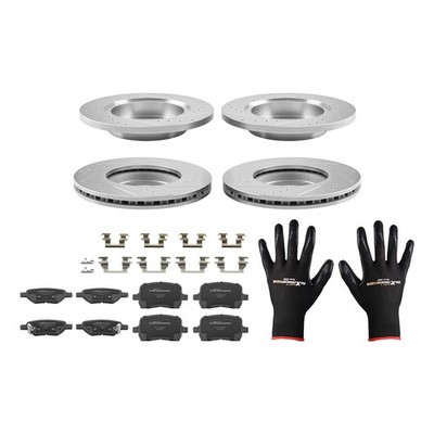 Front Rear Brake Rotors+Brake Pads Kit for Saturn Aura 2007-2009 S-55093 S55094