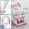 Potty Training Seat with Step Stool Ladder for Kids and Toddler,Wiifo Sturdy Potty Ladder with Soft Padded Cushion for Toddler Boys and Girls(Pink) 2025 New Version