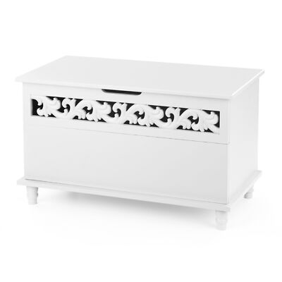 Neu 79x40x48cm Sitzbank Lange Sitztruhe Sitzhocker Aufbewahrungstruhe Bank G8O4