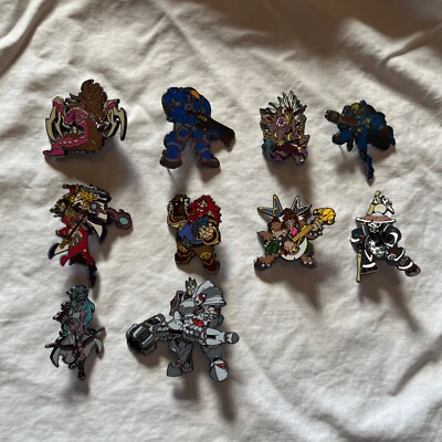 Blizzcon 2016 Complete Series 3 Color Pin set WoW SC2 Overwatch Diablo