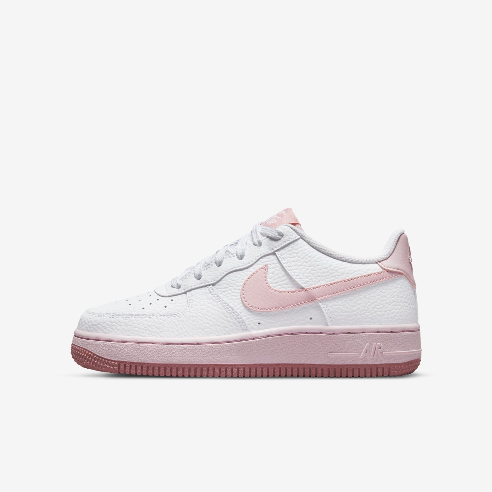 

Бело-розовые кроссовки Nike Air Force 1 GS CT3839-107, White/pink foam, Nike Air Force 1 GS