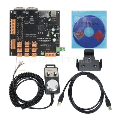 9Axis CNC Controller Kit Controller Breakout Board + Handwheel+USB Cable+CD ot34