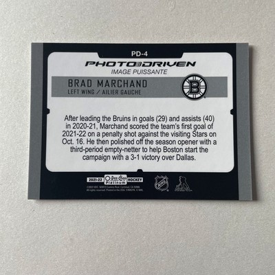 2021 O-Pee-Chee Platinum Hockey #PD-4 Brad Marchand Photo Driven