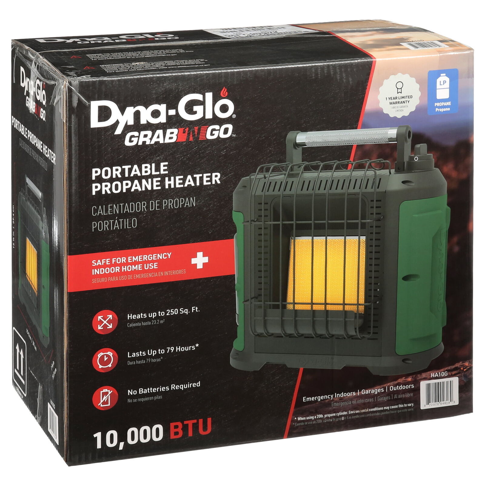 10,000 BTU Portable Propane Heater Winter Space Heaters Indoor Emergency Heating