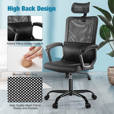 Ergonomic High Back Office Chair – Breathable Mesh Office Chair with Adjustab...
