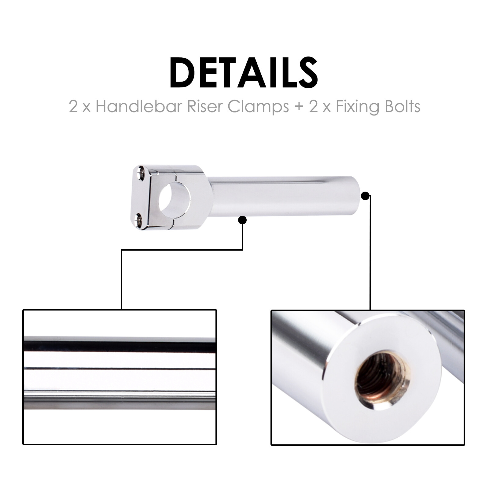 Motorcycle 1'' Handlebar Risers Clamps Handle Bar Mount For Harley Honda