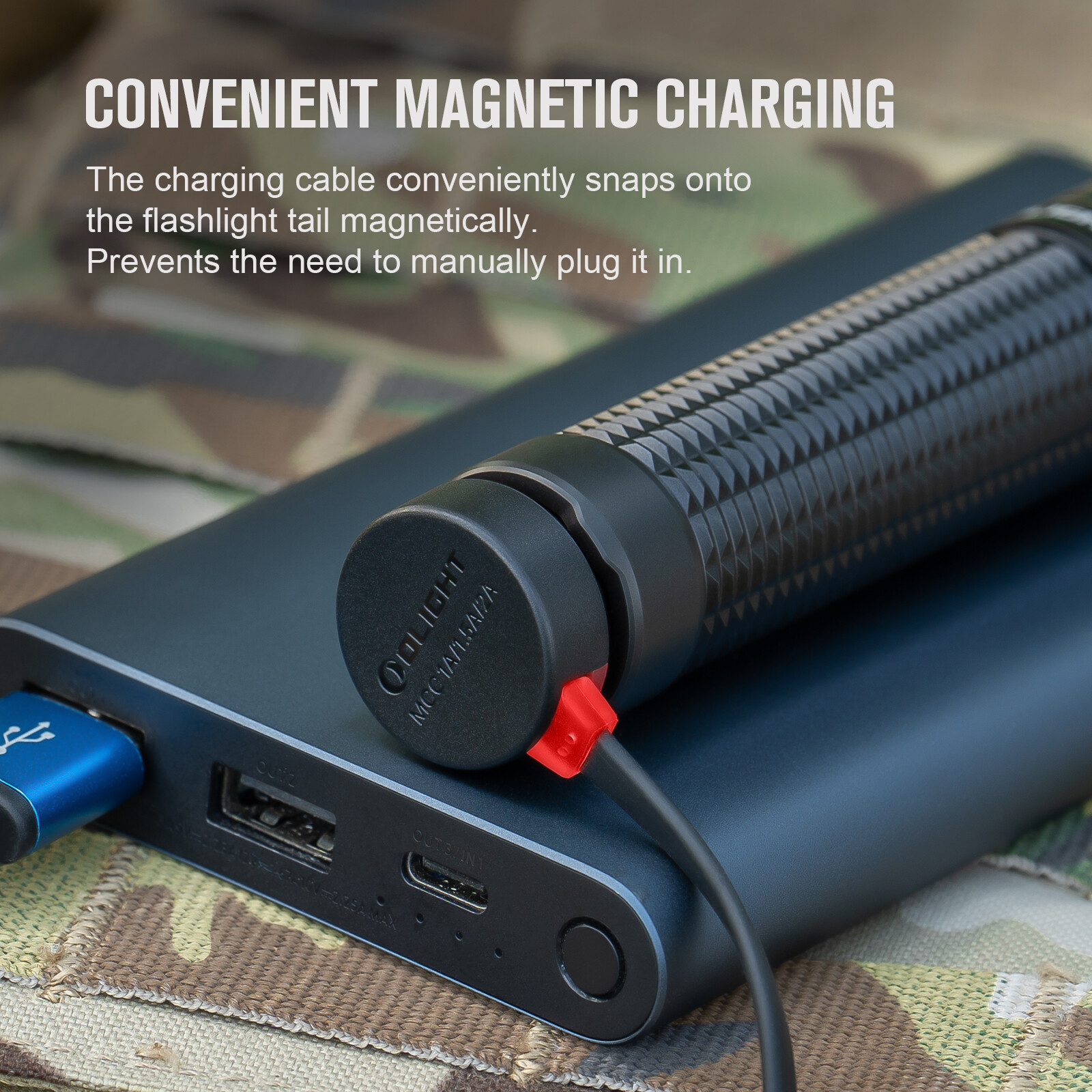 Olight Warrior Mini3 Tactical Flashlight pre-activated proximity sensor
