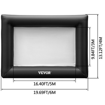 VEVOR Inflatable Projector Screen 24FT Movie Screen Outdoor Theater w/ Blower