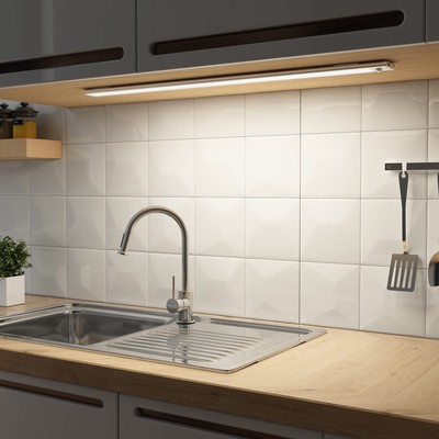 SOAIY Led Lampe Dimmable de Placard 60cm Applique Murale sans Fil avec Détecteur