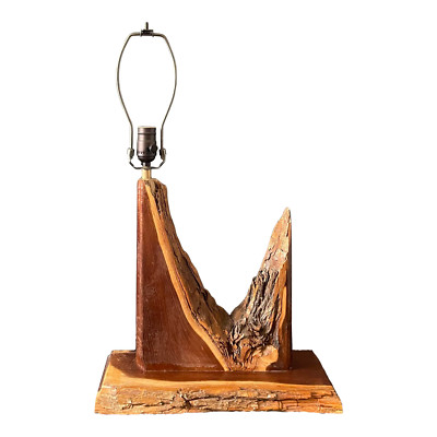 1970's Rustic Cabin Style Handcrafted Table Lamp