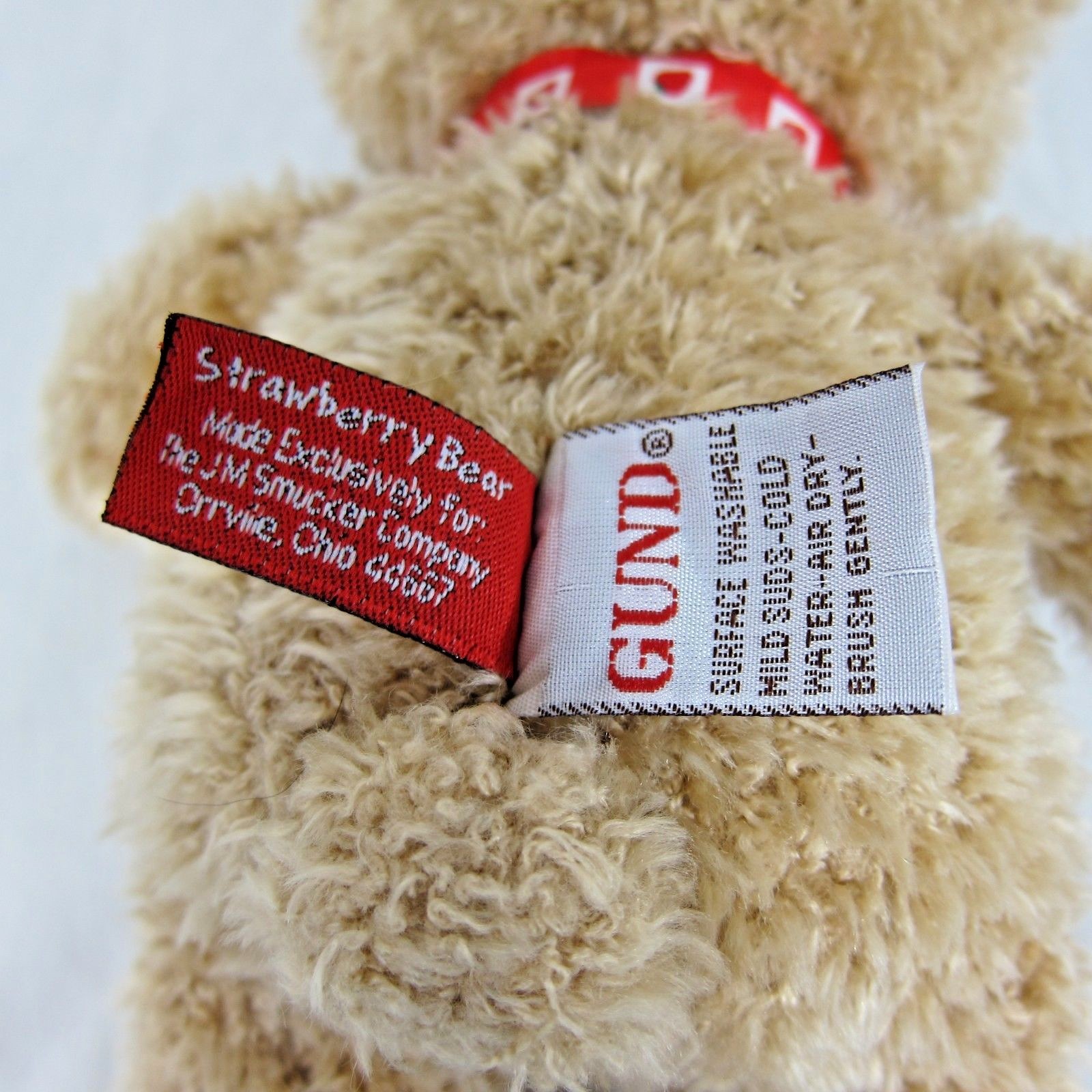 Plush Smuckers Strawberry Berry Patch Bear Gund Stuffed Animal 10