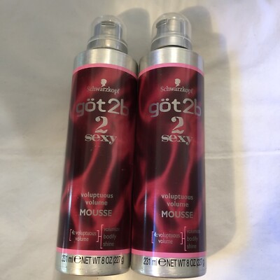 2x Got2b 2sexy Voluptuous Volume Mouse 8oz Each Discontinued
