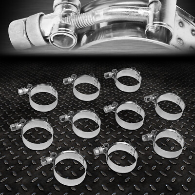 2 СИЛИКОНОВЫХ Т-ОБРАЗНЫХ ХОМУТА ДЛЯ ШЛАНГОВ С ПРОМЕЖУТОЧНЫМ ОХЛАДИТЕЛЕМ ТУРБОНАДДУВА ИЗ НЕРЖАВЕЮЩЕЙ СТАЛИ 10ШТ