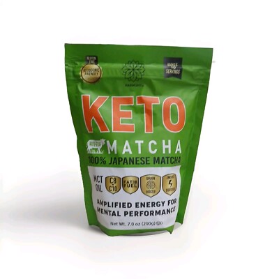 Harmony Keto Matcha Powdered Tea Mix 100% Japanese Mental 7.0oz  Exp:02/2026
