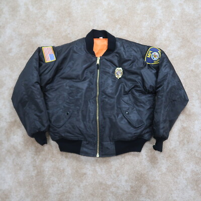 Rothco MA-1 Bomber Jacket Full Zip Jacket Men's Size Medium Black