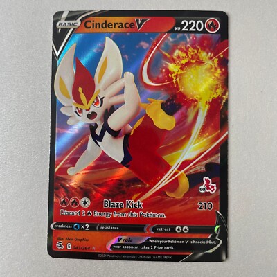 Pokémon Fusion Strike #43 Cinderace V Full Art Holo Ultra Rare