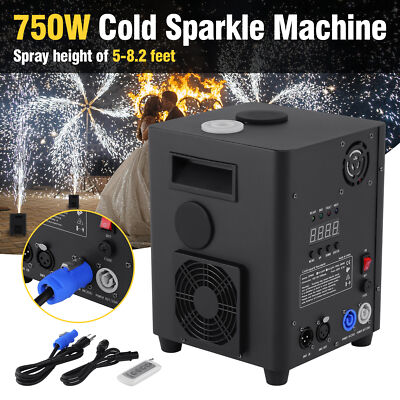 Large Cold Spark Machine 750W Stage Effect DMX Firework DJ Event Party Wedding