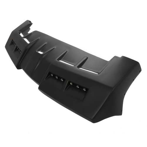 HECASA Sun Visor Roof For Hummer H3 Fiberglass Black w/ LED DRL Lights 1-Piece