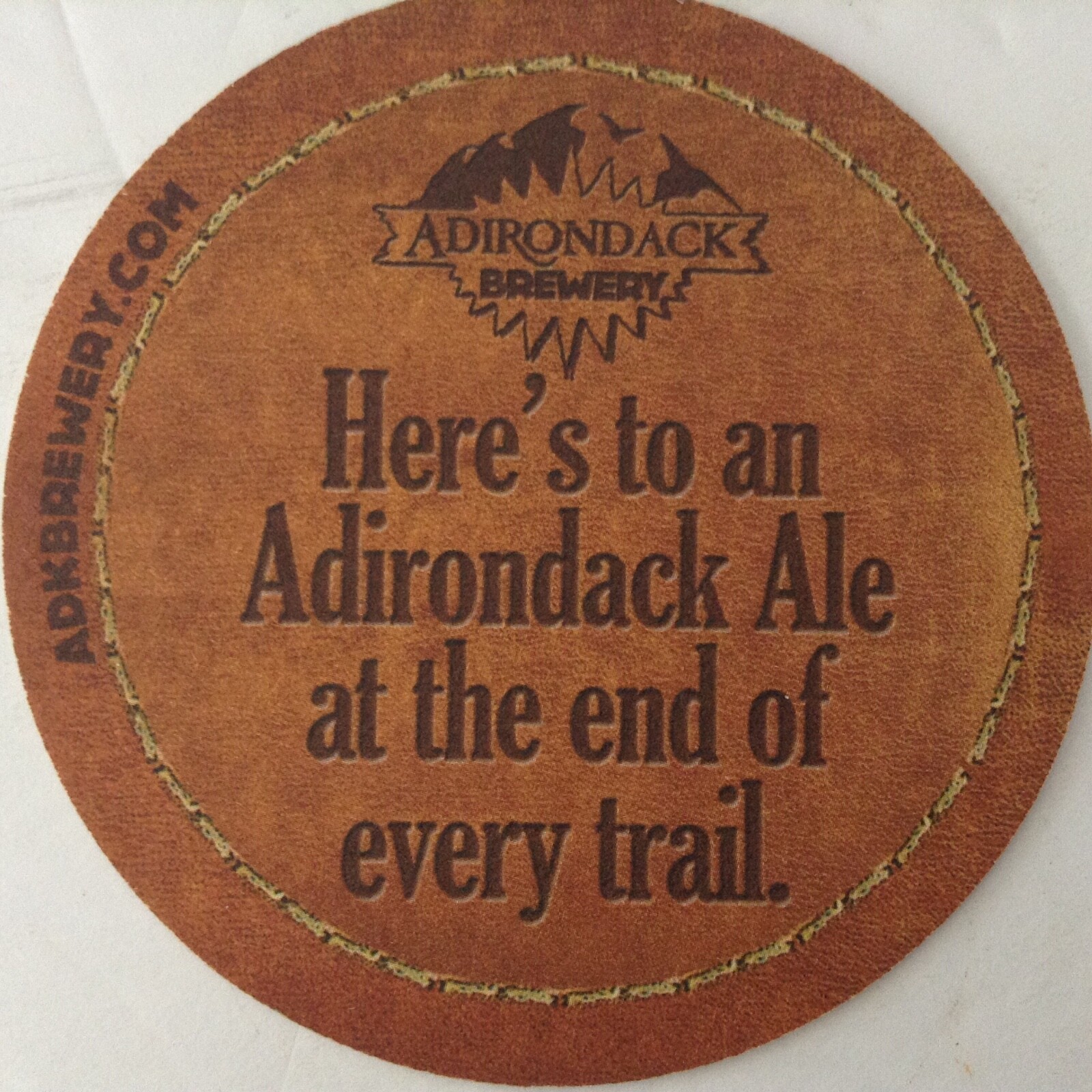 VINTAGE Beer Memorabilia Coaster/Mat Adirondack Brewery, Adirondack Ale