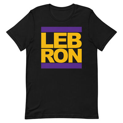 LEBRON JAMES Run Style T-SHIRT Los Angeles Lakers Goat Basketball Streetwear Tee