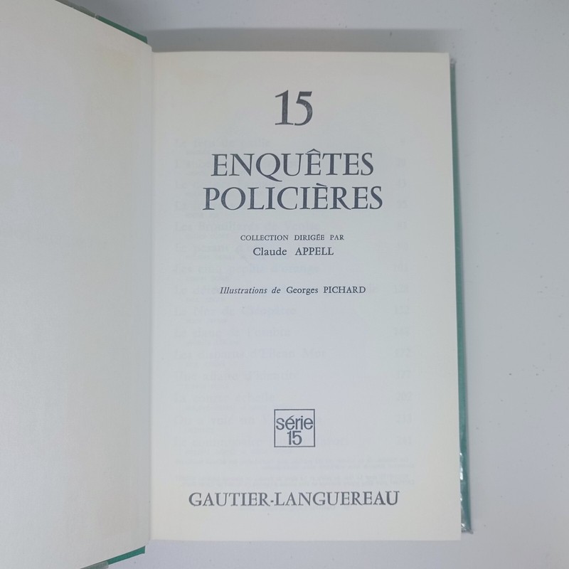 15 EnquÃªTes PoliciÃ¨Res, Claude Appell, Gautier-Languereau