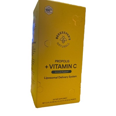 Beekeeper's Naturals Liposomal Propolis + Vitamin C - 12 count EXP 01/2026
